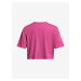 Růžové dámské tričko Under Armour Campus Boxy Crop SS