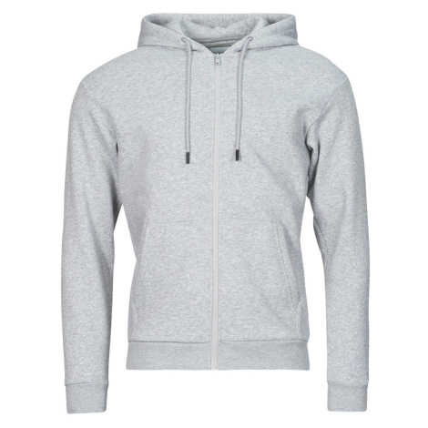 Jack & Jones JJEBRADLEY SWEAT ZIP HOOD Šedá