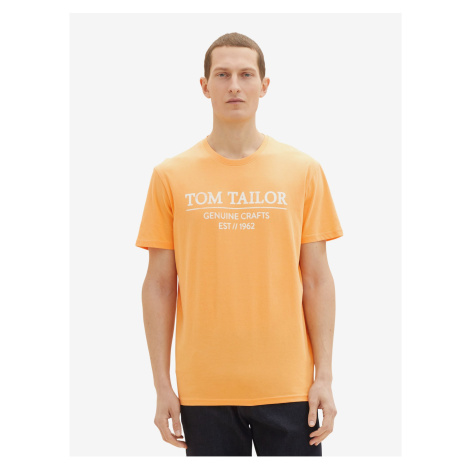 Oranžové pánské tričko Tom Tailor - Pánské