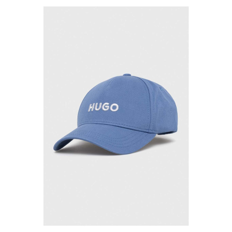Bavlněná baseballová čepice HUGO s aplikací Hugo Boss