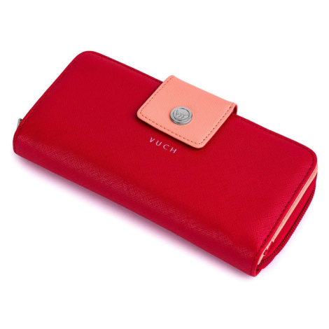 Stylová koženková peněženka VUCH Viki, červená