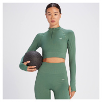 MP Dámský Tempo Rib Seamless Crop 1/4 Zip – Světle Borovicový