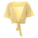 jiná značka NA-KD krátká halenka v zavinovacím vzhledu< Barva: Žlutá, Mezinárodní
