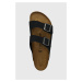 Semišové pantofle Birkenstock Arizona pánské, tmavomodrá barva, 1028257