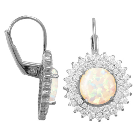 GEMMAX Jewelry Zlaté náušnice s Opálem Athéna GLEWV-11931