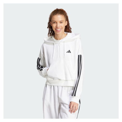 Mikina Essentials 3-Stripes French Terry Quarter-Zip Adidas