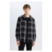 DEFACTO Regular Fit Cotton Long Sleeve Plaid Shirt