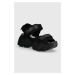 Sandály Buffalo Binary 0 dámské, černá barva, na platformě, 1602196.BLK