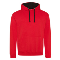 Just Hoods Unisex mikina s kapucí JH003 Fire Red
