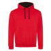 Just Hoods Unisex mikina s kapucí JH003 Fire Red