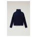 Rolák woolrich wool cable' turtleneck melton blue