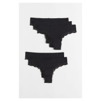H & M - Balení: 5 kalhotek brazilian - černá