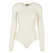 Ladies Rib Knit Longsleeve Body - whitesand