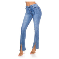 Sexy model 19618502 Highwaist Jeans with Slit - Style fashion