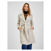 Orsay Béžový dámský zimní kabát s páskem - Dámské