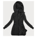 Černá dámská bunda s kapucí pro přechodné období (2M-017)