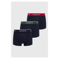 Boxerky Lacoste 3-pack pánské, tmavomodrá barva, 5H3401T