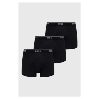 Bavlněné boxerky BOSS 3-pack černá barva, 50475685