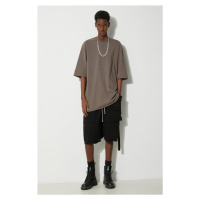 Bavlněné tričko Rick Owens Jumbo T-Shirt hnědá barva, DU01D1274.RIG.34