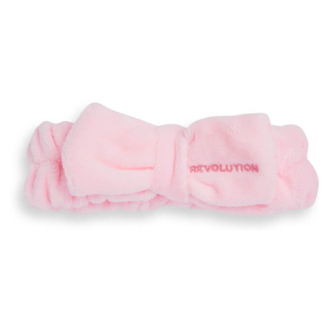 Revolution Skincare Kosmetická čelenka Pretty Pink Bow