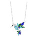 Preciosa Stříbrný náhrdelník Gentle Gem, kolibřík s kubickou zirkonií Preciosa, modrozelený