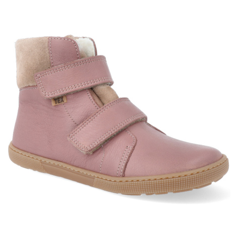 Barefoot zimní obuv s membránou Koel - Emil nappa Tex Old pink (32-35)