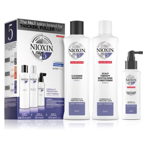 Nioxin System 5 Color Safe Chemically Treated Hair Light Thinning sada (pro mírné řídnutí normál