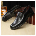 Pracovní loafers kožené business boty nazouvací