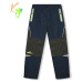 Chlapecké zateplené outdoorové kalhoty - KUGO C7772, tmavě modrá/ signální zipy Barva: Modrá tma