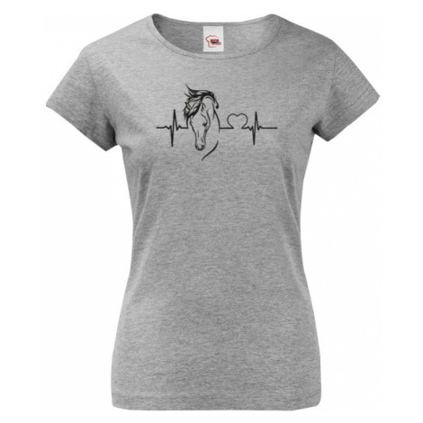Dámské tričko - Tep a kůň 2 BezvaTriko