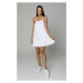NDN - Dámské šaty s tenkými ramínky LUJZA X100 (bílá) - NDN Sport