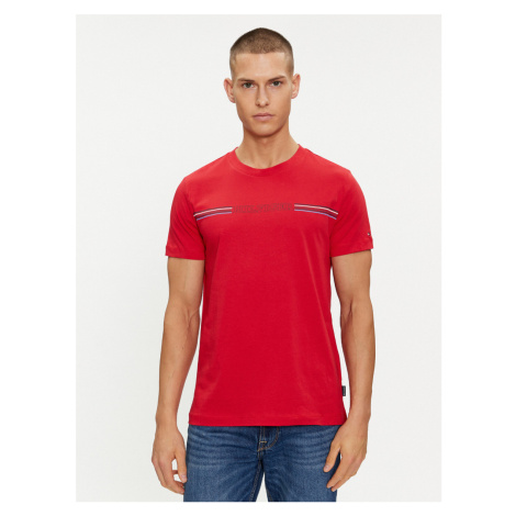 Tommy Hilfiger pánské červené tričko
