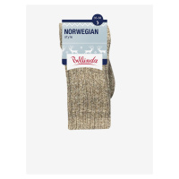 Béžové unisex zimní ponožky Bellinda NORWEGIAN STYLE SOCKS