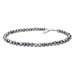 Gaura Pearls Perlový náhrdelník Octavia - barokní sladkovodní perla BRB211/50 Černá 50 cm