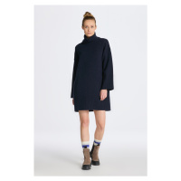 ŠATY GANT LOUNGE ROLLNECK DRESS modrá