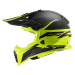 Moto přilba LS2 MX437 Fast Evo Roar Matt Black H-V Yellow
