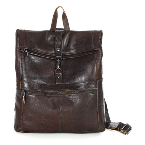 Kožený batoh Marco Mazzini VS88 tmavě hnědý Marco Mazzini handmade