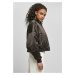 Dámská bomber bunda // Urban classics Ladies Short Oversized Satin Bomber Jacket black