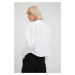 Košile Gestuz dámská, bílá barva, relaxed, s klasickým límcem