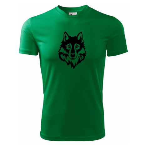 Hlava vlka černobílá (Hana-creative) - Pánské triko Fantasy sportovní (dresovina)
