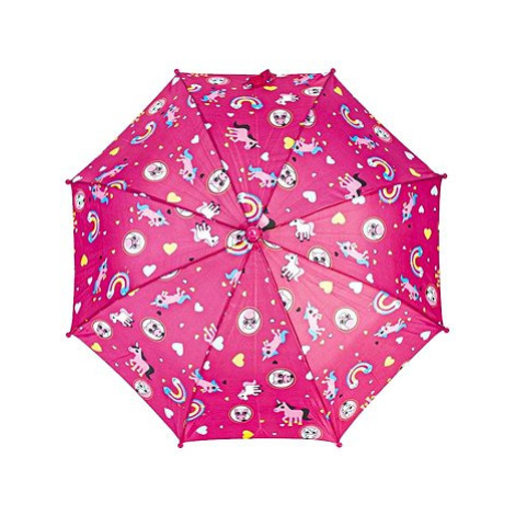Doppler Kids Maxi Girls - dětský holový deštník, růžová, geometrický / abstraktní růžová