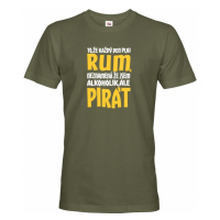 Pánské tričko s potiskem Jsem pirát piju rum - ideální vodácké triko