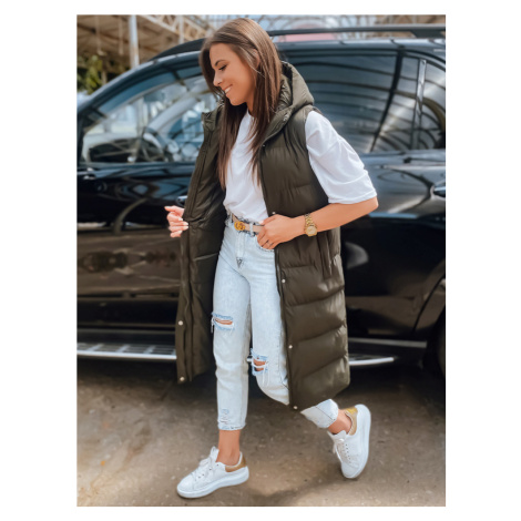 dámská dlouhá prošívaná vesta s kapucí TY3030 DStreet