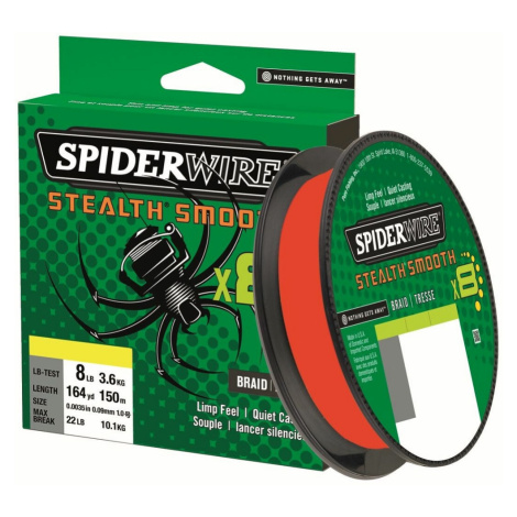 Spiderwire splétaná šňůra stealth smooth 8 červená 150 m - 0,11 mm 10,3 kg