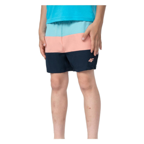 4F JUNIOR-BOARD SHORTS M019-35S-TURQUOISE Modrá