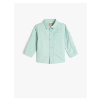 Koton Shirt Cotton Long Sleeve Pocket Detailed