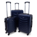 Rogal Tmavě modrá sada 3 elegantních skořepinových kufrů "Armor" - M (35l), L (65l), XL (100l)
