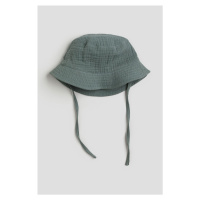 H & M - Cotton muslin bucket hat - zelená