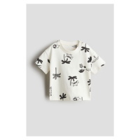 H & M - Tričko z bavlněného žerzeje - bílá