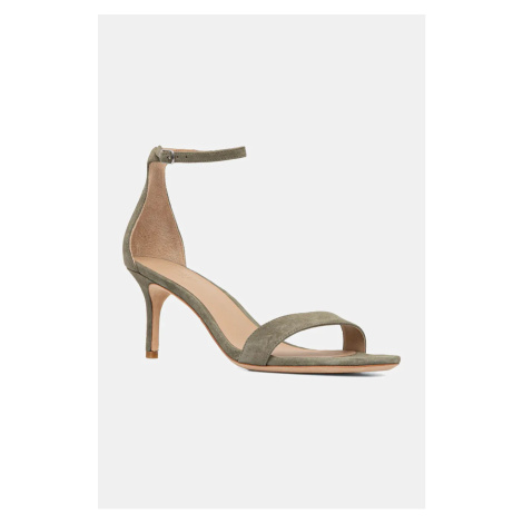 Semišové sandály Lauren Ralph Lauren Allie Mid zelená barva, 802959175007
